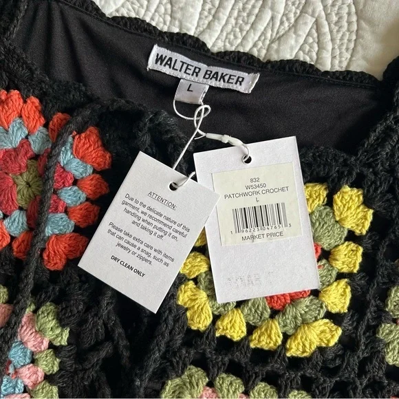 NWT - Walter Baker - Tamara Top - Patchwork Crochet - Picture 6 of 12